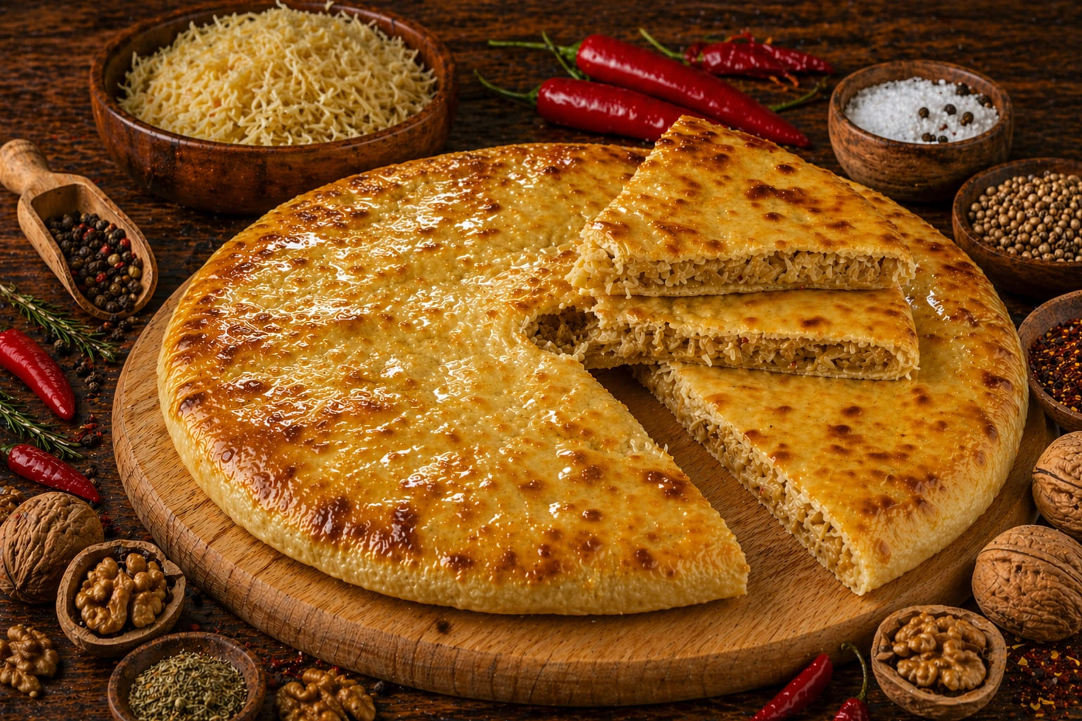 с капустой и грецким орехом